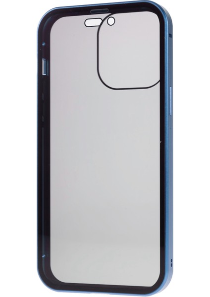 iPhone 15 Pro Için Gizlilik Kılıfı Manyetik Metal Çerçeve + Çift Taraflı Temperli Cam 360 Derece Koruma Telefon Kılıfı - Gümüş (Yurt Dışından) fiyatları