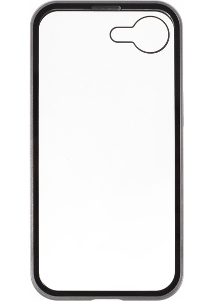 iPhone 16E Kılıfı Çift Taraflı Temperli Cam Manyetik Şeffaf Telefon Kılıfı-Gümüş (Yurt Dışından) modelleri