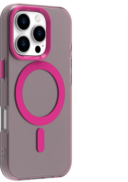 Candy Series iPhone 16 Pro Max Kılıfı Magsafe Pc+Tpu+Pet Düşmeye Karşı Telefon Kılıfı ile Uyumlu-Kırmızı (Yurt Dışından) modelleri