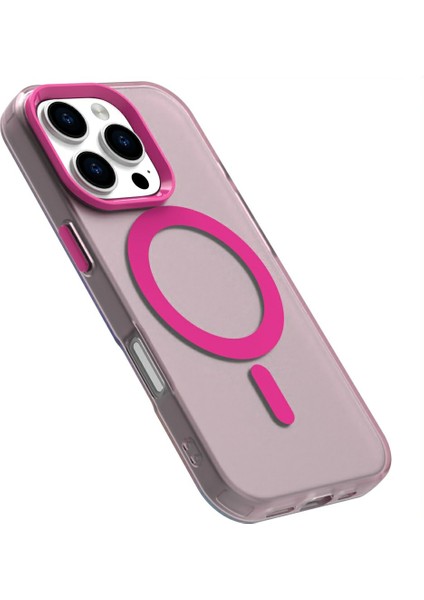 Candy Series iPhone 16 Pro Max Kılıfı Magsafe Pc+Tpu+Pet Düşmeye Karşı Telefon Kılıfı ile Uyumlu-Kırmızı (Yurt Dışından) indirimleri