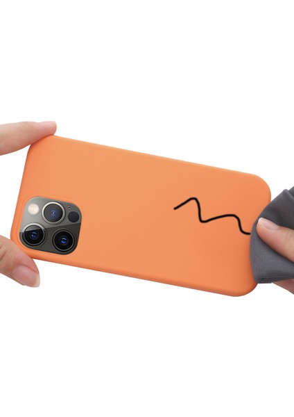 iPhone 15 Pro Için Magsafe Kablosuz Şarjlı Telefon Kılıfı Yumuşak Çizilmez Silikon Kapak-Turuncu (Yurt Dışından) indirimleri