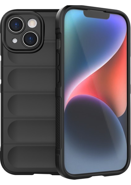 iPhone 15 Yumuşak Tpu Cep Telefonu Kılıfı Düşmeye Karşı Dayanıklı Telefon Arka Kapağı-Siyah (Yurt Dışından)