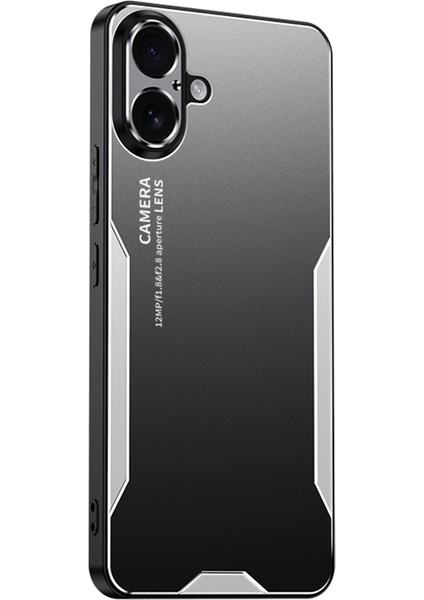 iPhone 16 Telefon Kılıfı Alüminyum Alaşımlı Tpu Pc Arka Kapak-Gümüş (Yurt Dışından)