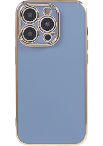 iPhone 12 Pro Max Kılıf Parlak Tpu Telefon Kılıfı Hassas Kesikler 6d Elektrokaplama-Mavi (Yurt Dışından)