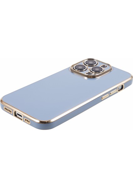 iPhone 12 Pro Max Kılıf Parlak Tpu Telefon Kılıfı Hassas Kesikler 6d Elektrokaplama-Mavi (Yurt Dışından) modelleri