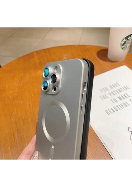 iPhone 13 Pro 6.1 Inç Ka Tpu Çizilmez Kılıf Magsafe Telefon Kılıfı ile Uyumlu Lens Filmi-Koyu Mavi (Yurt Dışından) fırsatları