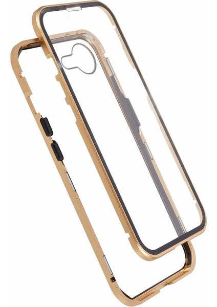 iPhone 16E Kılıfı Çift Taraflı Temperli Cam Manyetik Şeffaf Telefon Kılıfı-Altın (Yurt Dışından) indirimleri