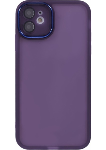 Dksm Serisi iPhone 12 Kılıfı Elektrokaplama Kamera Çerçevesi Tpu Telefon Kılıfı-Şeffaf Mor (Yurt Dışından) modelleri