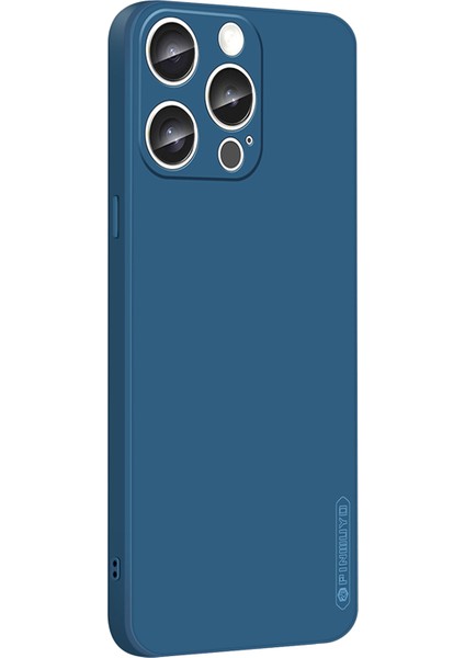 Pınwuyo Jk Touching Serisi iPhone 16 Pro Kılıfı Ipeksi Dokunuş Yumuşak Tpu Telefon Arka Kapağı-Lacivert (Yurt Dışından)