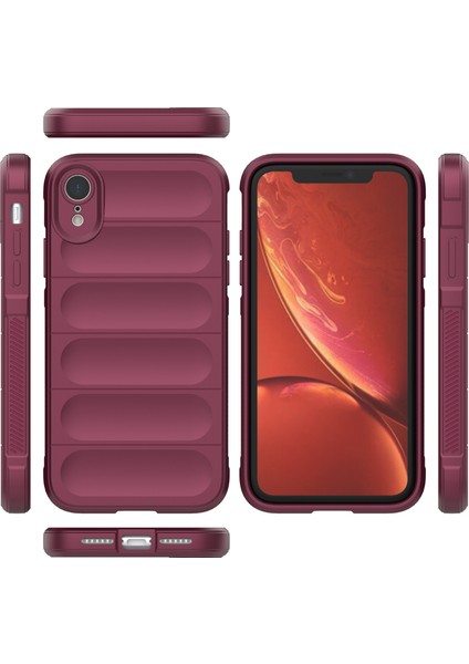 iPhone Xr Kılıf Düşmeye Karşı Yumuşak Tpu Sağlam Telefon Arka Kapağı-Şarap Kırmızısı (Yurt Dışından) indirimleri