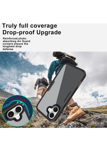 iPhone 16 Plus Kılıf Akrilik+Tpu Şeffaf Telefon Kılıfı Pet Ekran Filmi-Siyah (Yurt Dışından) indirimleri