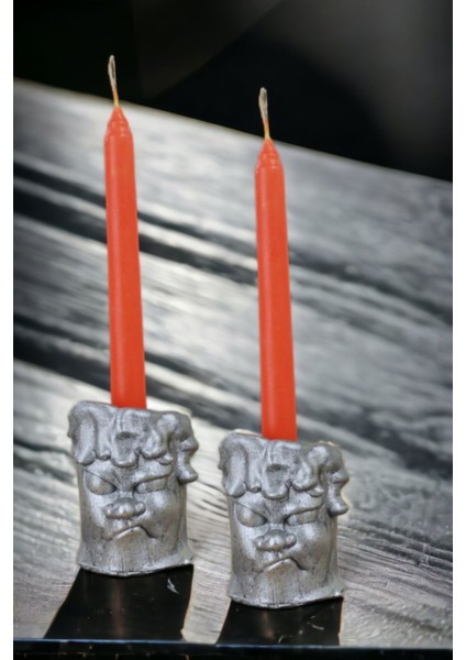 Şamdan Mumluk Dekoratif Mumluk Tealight Mumluk Model 4 Ikili Mumluk fırsatları