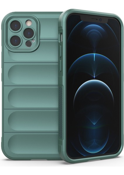 iPhone 12 Pro 6.1 Inç Tpu Telefon Koruyucu Kılıf, Çarpışmaya Dayanıklı Sağlam Arka Kabuk Kapak-Yeşil (Yurt Dışından)