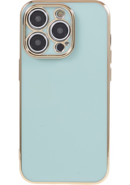iPhone 15 Pro Max Için Yumuşak Tpu 6d Elektrokaplama Kılıf Parlak Darbeye Dayanıklı Koruyucu Telefon Kılıfı-Camgöbeği (Yurt Dışından)