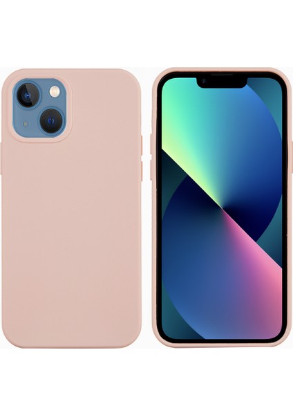 Iyi Korunmuş Çizilmez Sıvı Silikon Telefon Arka Kılıfı Telefon Kılıfı iPhone 13 6.1 Inç-Pembe (Yurt Dışından)