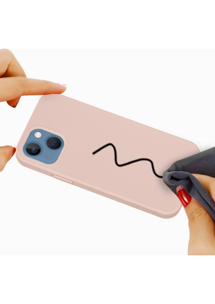 Iyi Korunmuş Çizilmez Sıvı Silikon Telefon Arka Kılıfı Telefon Kılıfı iPhone 13 6.1 Inç-Pembe (Yurt Dışından) indirimleri
