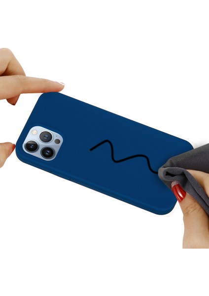 iPhone 15 Pro Max Sıvı Silikon Yumuşak Astar Arka Kapak Düşmeye Karşı Telefon Kılıfı-Mavi (Yurt Dışından) fırsatları