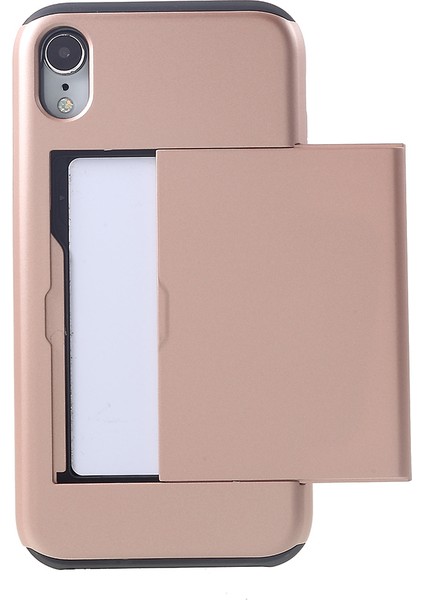 iPhone Xr 6.1 Inç Için Kart Yuvalı Plastik+Tpu Hibrit Mobil Kılıf Kılıfı-Gül Altını (Yurt Dışından) modelleri