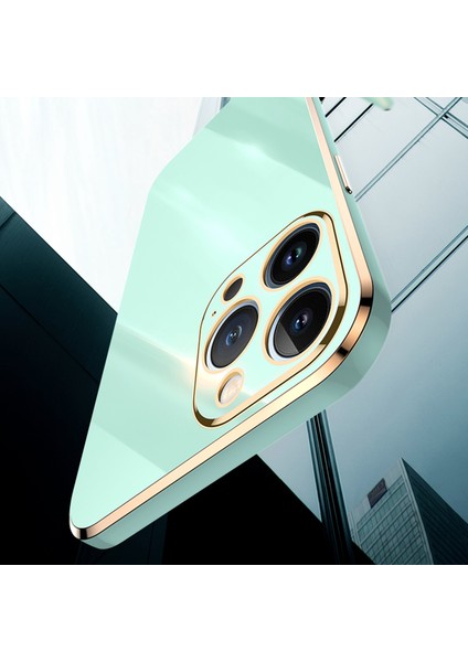 Xınlı iPhone 15 Pro Max Galvanik Altın Kenar Kapak Düşmeye Karşı Tpu Telefon Kılıfı-Mor (Yurt Dışından) modelleri