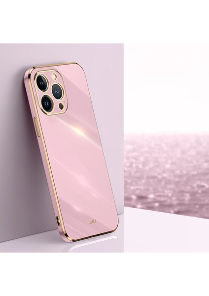 Xınlı iPhone 15 Pro Max Galvanik Altın Kenar Kapak Düşmeye Karşı Tpu Telefon Kılıfı-Mor (Yurt Dışından) indirimleri