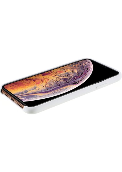 iPhone Xs 5.8 Inç Için Iyi Koruma Çizilmez Kenar Sarılı Sıvı Silikon Kılıf Yumuşak Akıllı Telefon Kılıfı Kabuk-Beyaz (Yurt Dışından) modelleri