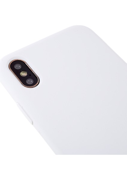 iPhone Xs 5.8 Inç Için Iyi Koruma Çizilmez Kenar Sarılı Sıvı Silikon Kılıf Yumuşak Akıllı Telefon Kılıfı Kabuk-Beyaz (Yurt Dışından) fırsatları