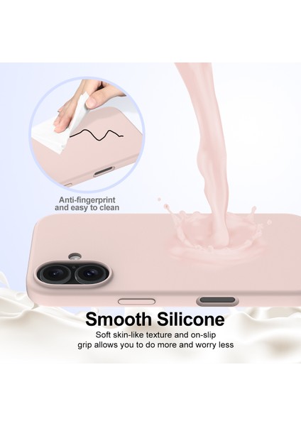 iPhone 16 Plus Kılıf Sıvı Silikon Telefon Kılıfı Magsafe-Pembe ile Uyumlu (Yurt Dışından) indirimleri