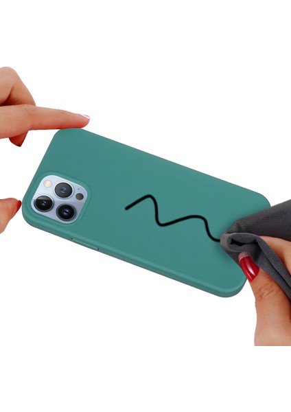 iPhone 15 Pro Max Sıvı Silikon Yumuşak Astar Arka Kapak Düşmeye Karşı Telefon Kılıfı-Koyu Yeşil (Yurt Dışından) fırsatları