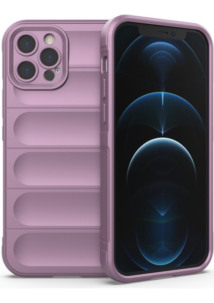 iPhone 12 Pro 6.1 Inç Tpu Telefon Koruyucu Kılıf, Çarpışmaya Dayanıklı Sağlam Arka Kabuk Kapak-Açık Mor (Yurt Dışından)