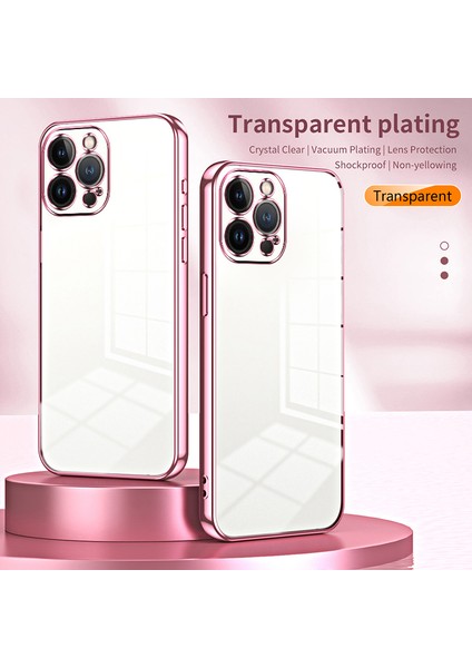 iPhone 13 Pro Max Ince Kesim Tpu Telefon Kılıfı Elektrokaplama Çerçeve-Altın (Yurt Dışından) fiyatları
