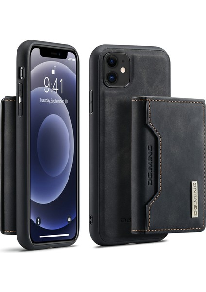 Dg.mıng M2 Serisi Çıkarılabilir Cüzdan 2'si 1 Arada Kablosuz Şarj Hibrit Telefon Kılıfı Kabuğu Yatay Görüntüleme Destekli iPhone 11 6.1 Inç-Siyah (Yurt Dışından)