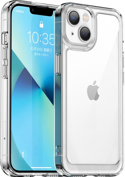 Tpu+Akrilik Şeffaf Telefon Kılıfı iPhone 14 6.1 Inç,düşmeye Karşı Çizilmeye Karşı Dayanıklı Akıllı Telefon Arka Kapağı-Şeffaf (Yurt Dışından)