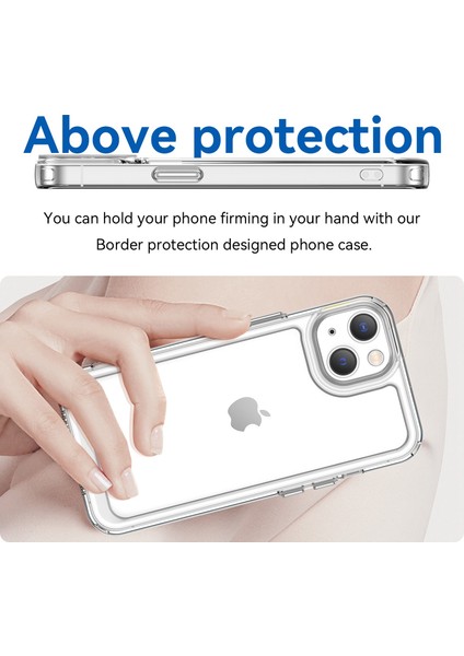 Tpu+Akrilik Şeffaf Telefon Kılıfı iPhone 14 6.1 Inç,düşmeye Karşı Çizilmeye Karşı Dayanıklı Akıllı Telefon Arka Kapağı-Şeffaf (Yurt Dışından) indirimleri