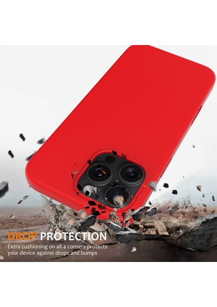 iPhone 16 Pro Manyetik Kılıf Darbeye Dayanıklı Sıvı Silikon Telefon Kılıfı-Kırmızı (Yurt Dışından) fiyatları