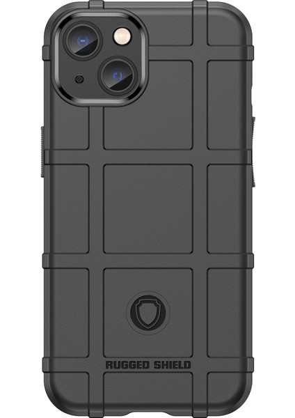 iPhone 14 6.1 Inç Sağlam Kare Izgara Kalınlaştırılmış Yumuşak Tpu Arka Kılıf Koruyucu Telefon Kılıfı-Siyah (Yurt Dışından) fiyatları