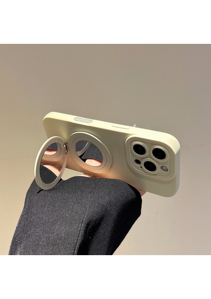 iPhone 16 Pro Max Kılıfı Düz ​​kenar Koruma Tpu+Pc Telefon Kılıfı Aynalı Ayaklı-Siyah (Yurt Dışından) fırsatları