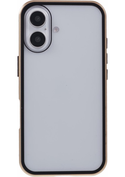 iPhone 16 Plus Anti-Casus Kılıf Manyetik Metal Çerçeve + Çift Taraflı Temperli Cam Telefon Kılıfı - Altın (Yurt Dışından) fiyatları