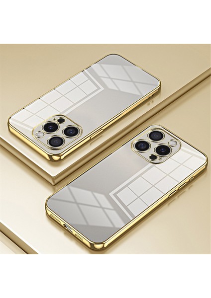 iPhone 16 Pro Max Kılıf Galvanik Çerçeve Yumuşak Tpu Telefon Kılıfı-Altın (Yurt Dışından) indirimleri