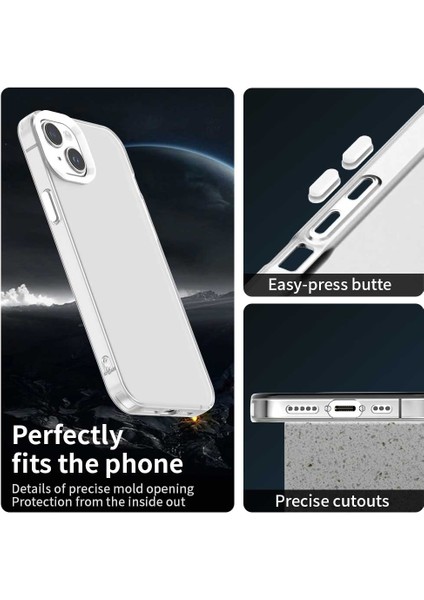 iPhone 15 Plus/14 Plus Kılıf Pc+Tpu+Pet Mat Düşmeye Karşı Dayanıklı Telefon Arka Kapağı-Beyaz (Yurt Dışından) modelleri