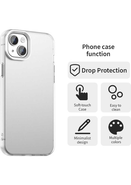 iPhone 15 Plus/14 Plus Kılıf Pc+Tpu+Pet Mat Düşmeye Karşı Dayanıklı Telefon Arka Kapağı-Beyaz (Yurt Dışından) fırsatları