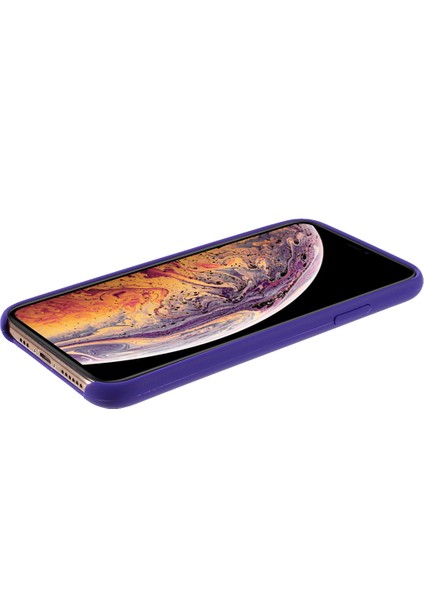 iPhone Xs 5.8 Inç Için Iyi Koruma Çizilmez Kenar Sarılı Sıvı Silikon Kılıf Yumuşak Akıllı Telefon Kılıfı Kabuk-Koyu Mor (Yurt Dışından) modelleri