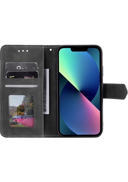 iPhone 14 Pro Max 6.7 Inç Stand Fonksiyonu Ekleme Dikiş Cilt Dokunma Telefon Kılıfı Pu Deri + Tpu Kılıf-Gri (Yurt Dışından) fiyatları