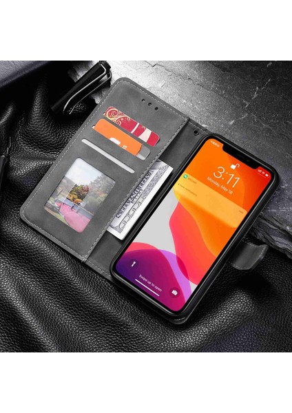 iPhone 14 Pro Max 6.7 Inç Stand Fonksiyonu Ekleme Dikiş Cilt Dokunma Telefon Kılıfı Pu Deri + Tpu Kılıf-Gri (Yurt Dışından) indirimleri