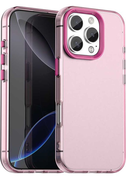 iPhone 16 Pro Max Kılıf Pc+Tpu+Pet Mat Düşmeye Karşı Dayanıklı Telefon Arka Kapağı-Kırmızı (Yurt Dışından)
