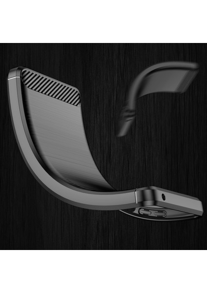 1.8mm Şık Karbon Fiber Fırçalanmış Tasarım Esnek Tpu Düşmeye Karşı Cep Telefonu Kılıfı iPhone Xs Max 6.5 Inç-Siyah (Yurt Dışından) modelleri