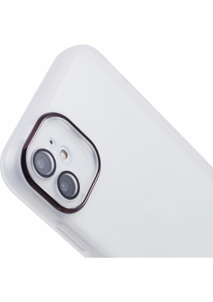 Dksm Serisi iPhone 11 Kılıfı Elektrokaplama Kamera Çerçevesi Tpu Telefon Kılıfı-Şeffaf Beyaz (Yurt Dışından) indirimleri