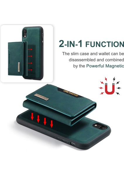 Dg.mıng M2 Serisi Çıkarılabilir 2'si 1 Arada Manyetik Cüzdan Tasarım Telefon Hibrit Kılıf Kabuğu Kickstand ile iPhone Xr 6.1 Inç-Yeşil (Yurt Dışından) fırsatları