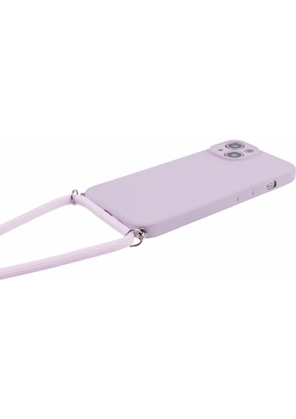 iPhone 15 Tpu Telefon Kılıfı Fiber Astarlı Ka Kaplama Uzun Askılı-Mor (Yurt Dışından) modelleri