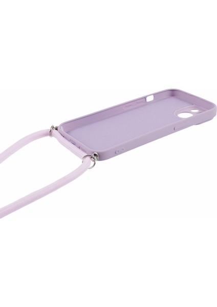 iPhone 15 Tpu Telefon Kılıfı Fiber Astarlı Ka Kaplama Uzun Askılı-Mor (Yurt Dışından) fırsatları