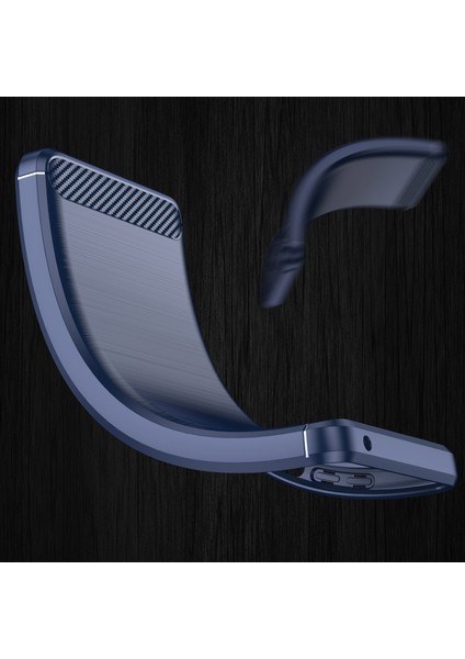 1.8mm Şık Karbon Fiber Fırçalanmış Tasarım Esnek Tpu Düşmeye Karşı Cep Telefonu Kılıfı iPhone Xs Max 6.5 Inç-Mavi (Yurt Dışından) modelleri